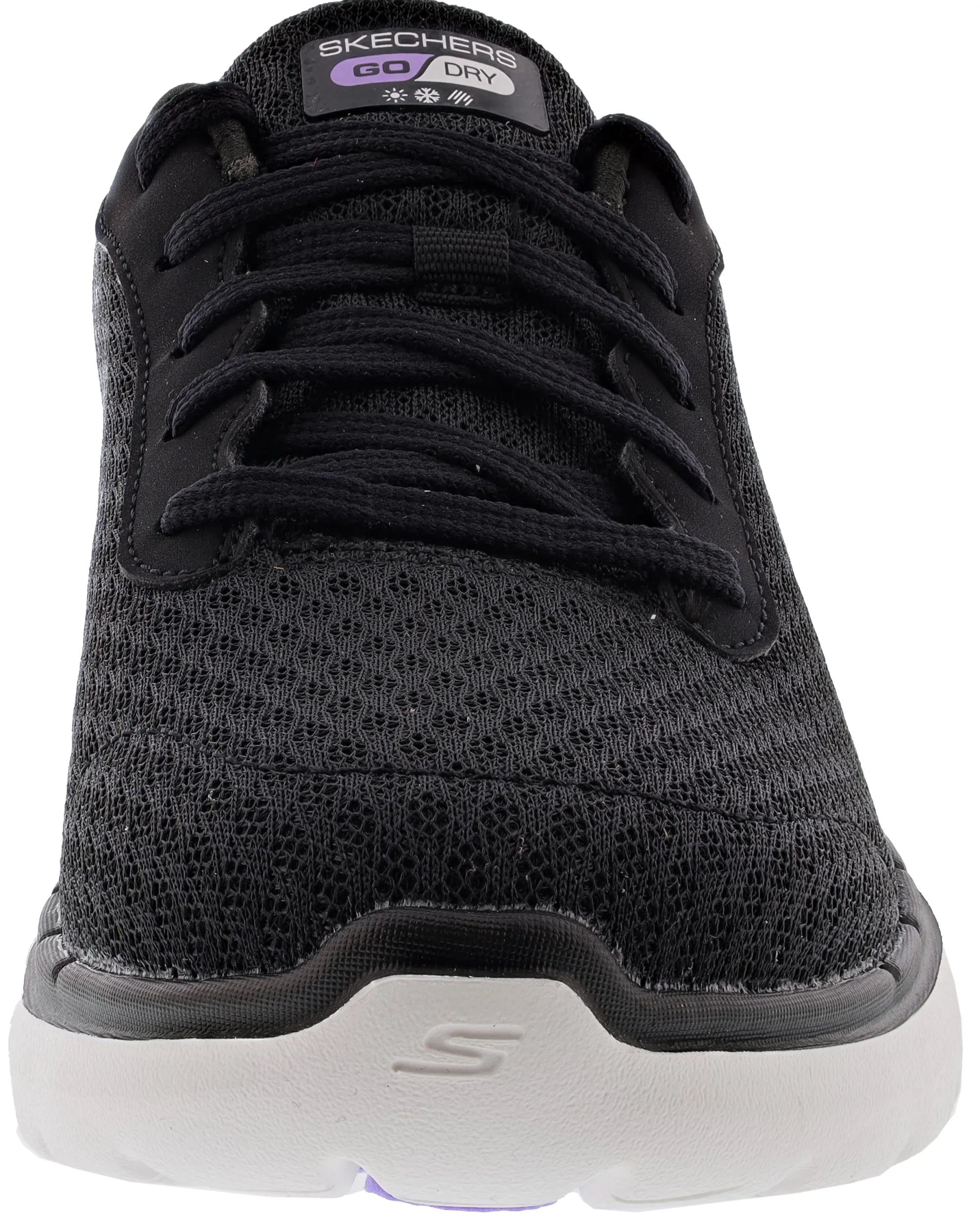 Running>Skechers Women's Go Walk 6 - Venecia Lace Up Running Shoes Black/Lavender