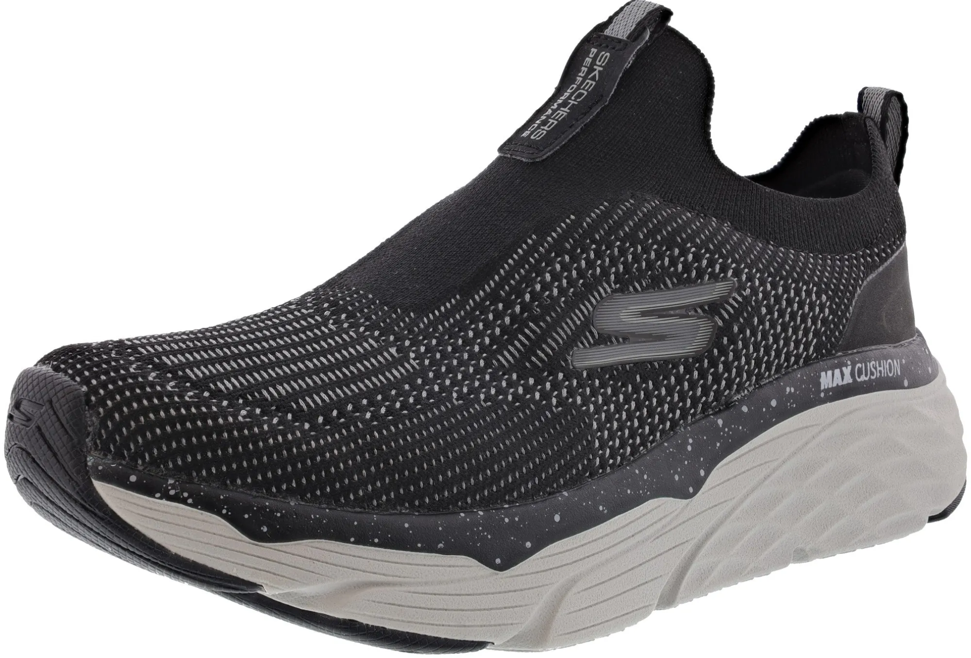 Running>Skechers Women's Max Cushioning Elite Promised Day Arch Support Running Shoes Black/Gray